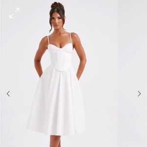 Elegant White Corset Dress